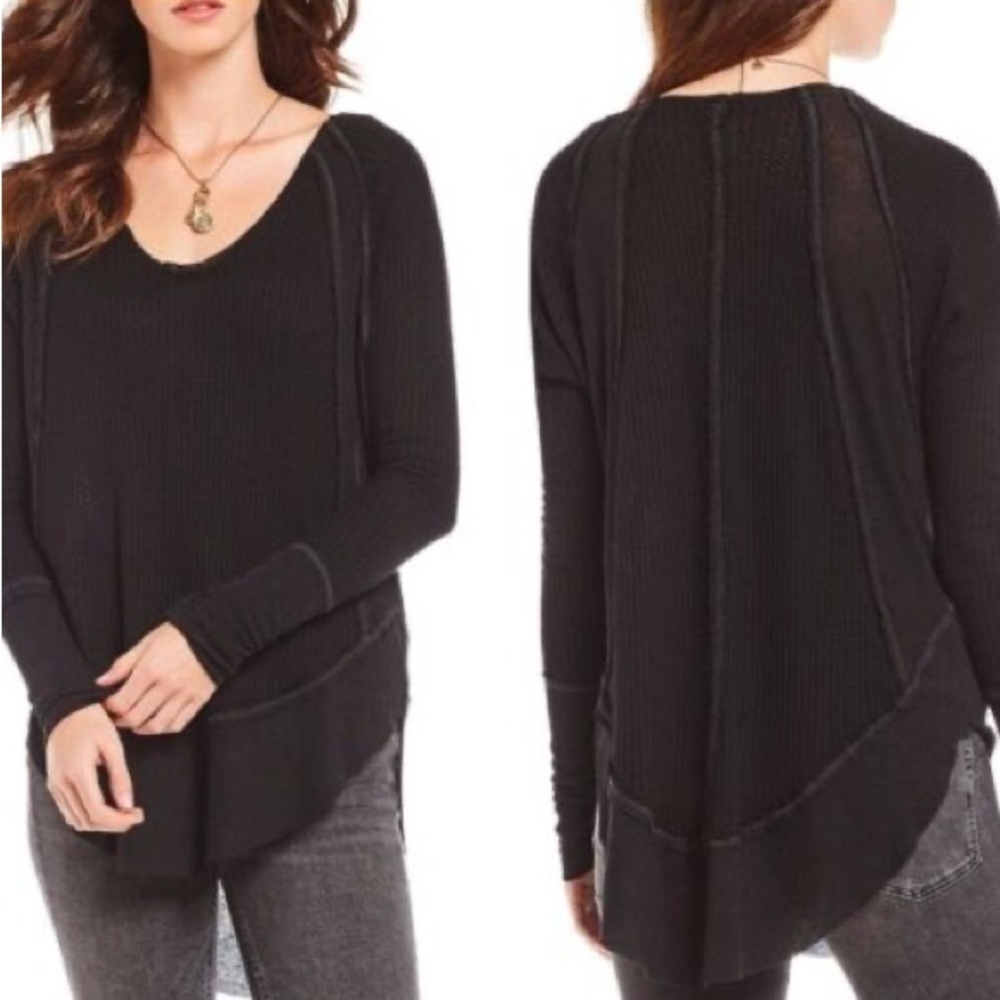 Free People We The Free Catalina Waffle Knit Thermal‎ Womens M Boho Tunic